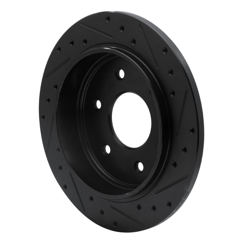 Infiniti QX56 Brake Rotor (1) - Rear Left - R1 Concepts - Drilled & Slotted - Black - `04-`15